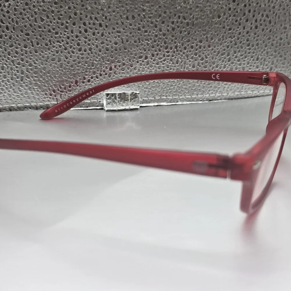 Rare Red Errocsyewear Rectangular Frame Reading Glasses 160PT04250 Retro Chic